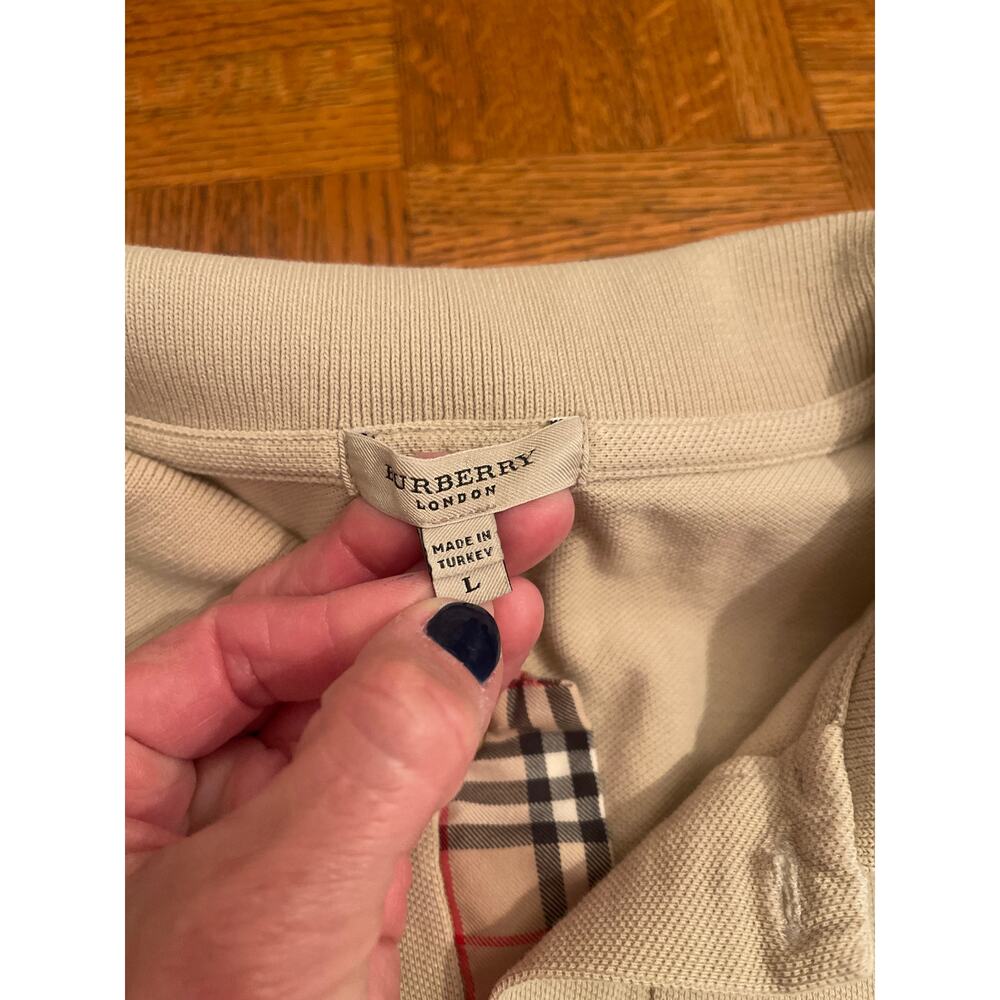 Burberry cotton piqué polo shirt L - Picture 3 of 8